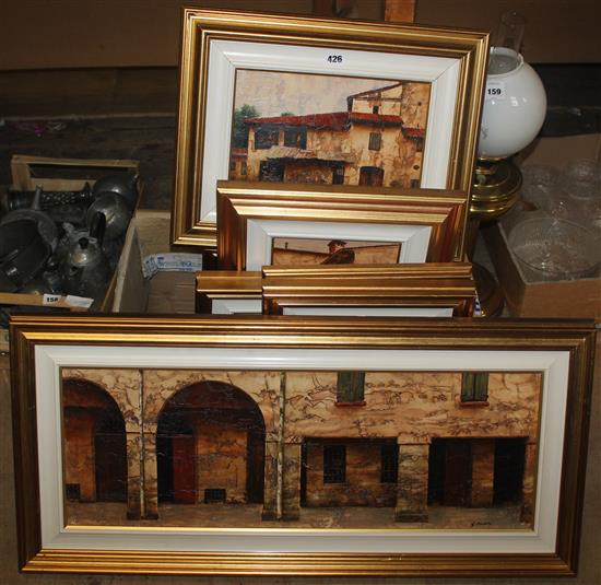 Gilbert Orsoni, Seven oils on board(-)